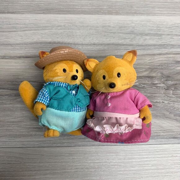 Little Li'l Woodzeez The Tippytail Fox Family Dad & Mom Collectibles 3" - Picture 2 of 9